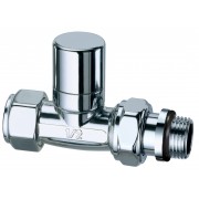 Вентиль запорный прямой, серебро, гайка М24х19, 1/2" EPDM