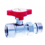 Кран шар.с американкой, хром., 3/4", синяя ручка