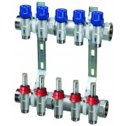 Терморег.и запор.коллек. 1" с расходом. 2 отв.М24х19