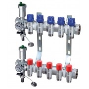 Терморег. и запорн. коллект. 1" с 7 отв. EU 1/2" + код 3438