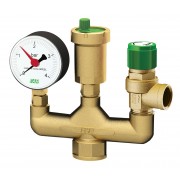 Группа безопасности котла 1" ВР: манометр, пред. клапан, авт.воздухоотводчик