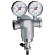 Фильтр хром., 1 1/2" ВР-ВР, с манометр., 300мкм, Max: 95 °C, 25 бар