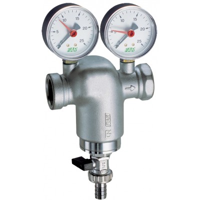 Фильтр хром., 1 1/2" ВР-ВР, с манометр., 300мкм, Max: 95 °C, 25 бар Фильтр хром., 1 1/2" ВР-ВР, с манометр., 300мкм, Max: 95 °C, 25 бар