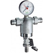 Фильтр 3/4" НР-НР, с манометром, 300мкм, Max: 95 °C, 25 бар