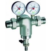 Фильтр хром.1" (НР-НР) с манометром, 300мкм, Max: 95 °C, 25 бар