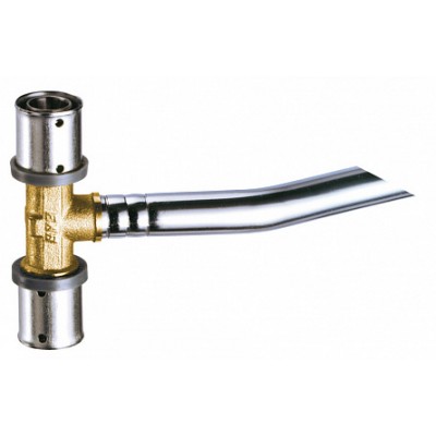 Пресс-тройник 16х2 с хром. трубой(L = 25см, диам.15мм) д/подключения к радиатору лат.(без покрыт.) Пресс-тройник 16х2 с хром. трубой(L = 25см, диам.15мм) д/подключения к радиатору лат.(без покрыт.)