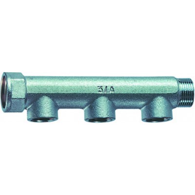 Коллектор 1 1/4" (ВР-НР) с 3 отв. 1/2" ВР (межосев. 50 мм) Коллектор 1 1/4" (ВР-НР) с 3 отв. 1/2" ВР (межосев. 50 мм)