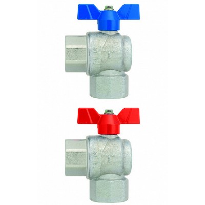 Кран шаров.EVOLUTION, угл., 1/2"ВВ, крас.бабочка Кран шаров.EVOLUTION, угл., 1/2"ВВ, крас.бабочка