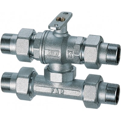 3-х ход. зон. шар. кран. с байпас. 3/4 НР 3-х ход. зон. шар. кран. с байпас. 3/4 НР