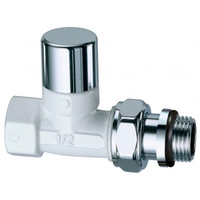 Вентиль запорный прямой, серебро/бел.эмаль, 1/2"ВР, EPDM Вентиль запорный прямой, серебро/бел.эмаль, 1/2"ВР, EPDM