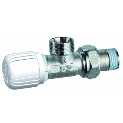 Вентиль термостатич. угловой с горизонтальной буксой 1/2" М24х19 Вентиль термостатич. угловой с горизонтальной буксой 1/2" М24х19