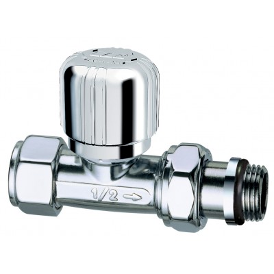 Прям. терм. вентиль для м. и п. тр. 1/2" гайка М24х19 (серебро)/Замена на FL 0185 12P/ Прям. терм. вентиль для м. и п. тр. 1/2" гайка М24х19 (серебро)/Замена на FL 0185 12P/