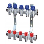 Терморег. и запорн. коллектор 1" с 12 отв. 3/4" (EUROKONUS)