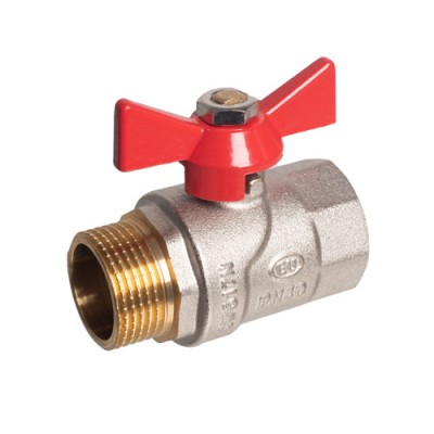 Кран шаровой (ручка-бабочка) 3/4" внутренняя - наружная резьба EU.YT1285040 34_k Кран шаровой (ручка-бабочка) 3/4" внутренняя - наружная резьба EU.YT1285040 34_k