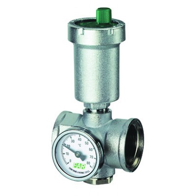 Хром.узел 1 1/4"(ВР-ВР) с авт.воздухоотв., термометром (0-80) и заглушкой Хром.узел 1 1/4"(ВР-ВР) с авт.воздухоотв., термометром (0-80) и заглушкой