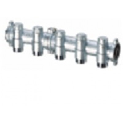 Фланцевый запорный коллектор 1" с 2 отводами М24х19 Фланцевый запорный коллектор 1" с 2 отводами М24х19