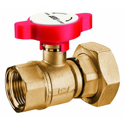 Кран шар., 1"х1 1/2", латунный, с накидн. гайкой, синяя ручка Кран шар., 1"х1 1/2", латунный, с накидн. гайкой, синяя ручка