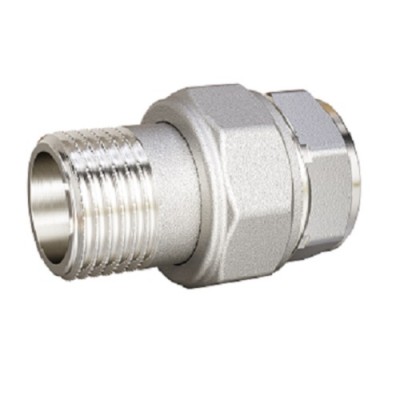 Сгон разъемный (американка) DN15 (1/2") ВР/НР латунь никель Сгон разъемный (американка) DN15 (1/2") ВР/НР латунь никель