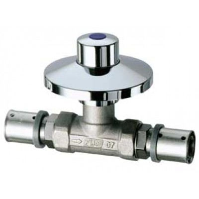 Вентиль с колпаком под штукатурку, пресс-фитинг 1/2", 20*2 Вентиль с колпаком под штукатурку, пресс-фитинг 1/2", 20*2