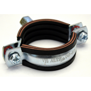 Хомут стальной с резиновой прокладкой Ду 47-51 (1 1/2") ALTEfix 1,5*20 M8/M10