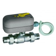 2-х ход. зон. шар.кран с ручн. деблок. 220 В, 1 1/4", НР, 8 сек