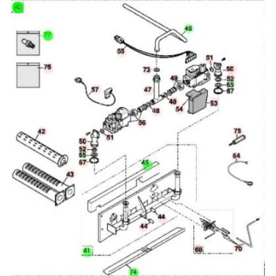 Газовая система S DTG 230-12 (GJ22) (зч.85025567) Газовая система S DTG 230-12 (GJ22) (зч.85025567)