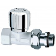 Вентиль термостат. прямой, серебро/бел.эмаль, 1/2"ВР, EPDM