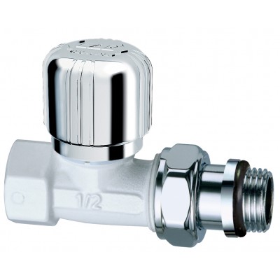 Вентиль термостат. прямой, серебро/бел.эмаль, 1/2"ВР, EPDM Вентиль термостат. прямой, серебро/бел.эмаль, 1/2"ВР, EPDM