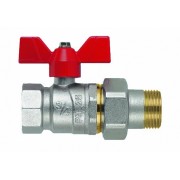 Кран шаров.PERFECTA , 3/4"(В-Американка), крас.бабочка