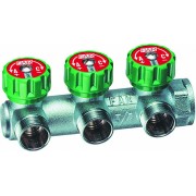 Концевой регулирующий коллектор с 3 отв. 3/4" x 1/2" (д. р.)