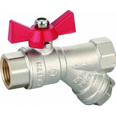 Кран шаровой c фильтром (ручка - бабочка) 1/2" внутренняя - внутренняя резьба EU.ST1086035 12 (Арт.:EU.ST1086035 12) Кран шаровой c фильтром (ручка - бабочка) 1/2" внутренняя - внутренняя резьба EU.ST1086035 12 (Арт.:EU.ST1086035 12)