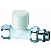 Прям. терм. вентиль для м. и п. тр. 1/2" гайка М24х19(бел/сереб.)/Замена на FL 0195 12P/