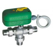 3-х ход. зон. шар.кран с серв. и ручн. деблок. 220 В, 1/2, НР