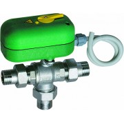 3-х ход. зон. шар.кран с серв. и ручн. деблок. 220 В, 3/4", НР