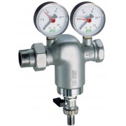 Фильтр 1 1/2 из DZR латуни, хром., с манометром