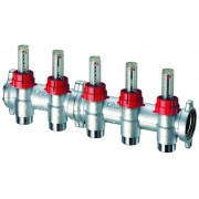 Зап.коллект.1" с расходомер., 3отв. 3/4" EUROKONUS