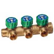 Регул. коллектор 1 HP-BP с 3 отв. (М24х19), латунь
