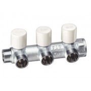 Балансировочный коллектор 3/4" (НР-ВР) с 3 отв. 1/2" EU, хром.(аналог FK 3870 3412)