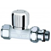 Прям. терм. вентиль для м. и п. тр. 1/2" гайка М24х19(бел/сереб.)/Замена на FL 0195 12P/