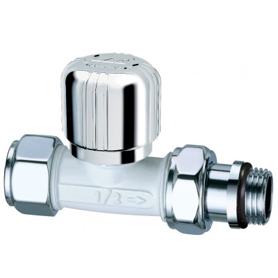 Прям. терм. вентиль для м. и п. тр. 1/2" гайка М24х19(бел/сереб.)/Замена на FL 0195 12P/ Прям. терм. вентиль для м. и п. тр. 1/2" гайка М24х19(бел/сереб.)/Замена на FL 0195 12P/