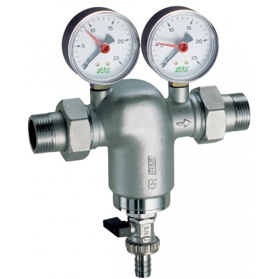 Фильтр 2" из DZR латуни, хром., с манометром Фильтр 2" из DZR латуни, хром., с манометром