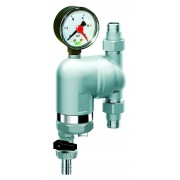 Фильтр 100мкм, с магн.встав., с манометром, Max: 95 °C, 25 бар, поворот.соед. 3/4" НР