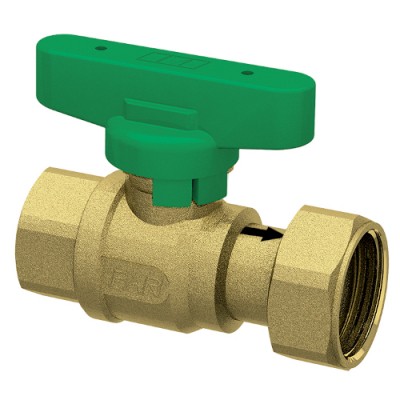 Кран шаровой лат.с обрат.клапаном, 1/2'ВР-3/4"накид.гайка (бабочка, зелен.) Кран шаровой лат.с обрат.клапаном, 1/2'ВР-3/4"накид.гайка (бабочка, зелен.)