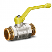 Кран шаровой латунный LD Pride 47.25.Н-Н.Р.GAS для газа, нар./нар. резьба, ручка-рычаг, 1"