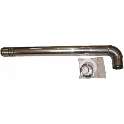 Коаксиальный дымоход DGB 80C - (Комплект L-1.0m) Европейский тип Коаксиальный дымоход DGB 80C - (Комплект L-1.0m) Европейский тип