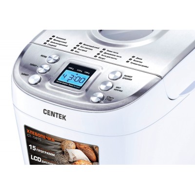 Хлебопечка Centek CT-1415 (бел/сталь) 1500 г БОЛЬШОЙ ОБЪЁМ Хлебопечка Centek CT-1415 (бел/сталь) 1500 г БОЛЬШОЙ ОБЪЁМ