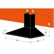 Вытяжка Centek СТ-1820-60 BLACK (черн) ширина 60 см