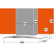 Вытяжка Centek СТ-1825-60 (сталь) ширина 60 см