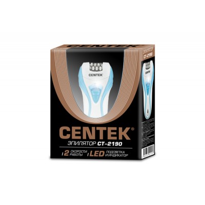 Эпилятор Centek CT-2190 (синий+белый) 10Вт Эпилятор Centek CT-2190 (синий+белый) 10Вт
