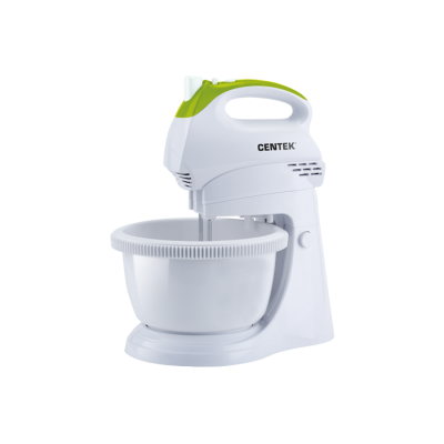 Миксер с чашей Centek CT-1119 (бел/зел) 350Вт Миксер с чашей Centek CT-1119 (бел/зел) 350Вт